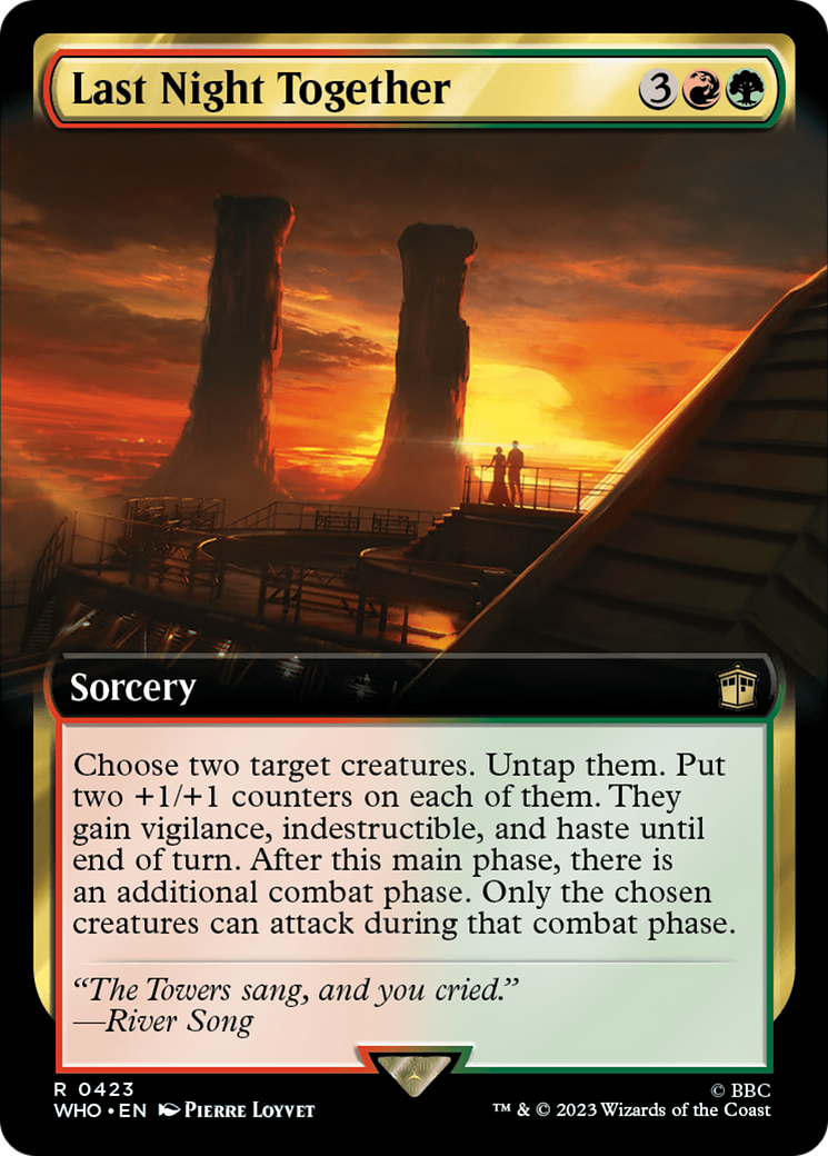 Last Night Together (WHO-423) [Doctor Who] (Extended Art) Foil MTG Single Wizards of the Coast