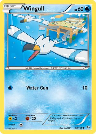 Wingull (18/108) Reverse Holofoil [XY: Roaring Skies] Pokemon Single Pokémon