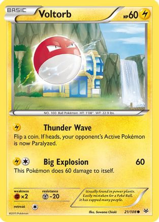 Voltorb (21/108) [XY: Roaring Skies] Pokemon Single Pokémon