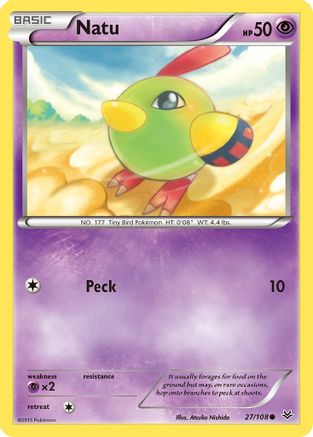 Natu (27/108) Reverse Holofoil [XY: Roaring Skies] Pokemon Single Pokémon
