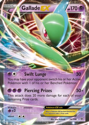 Gallade EX (34/108) Holofoil [XY: Roaring Skies] Pokemon Single Pokémon