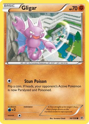 Gligar (36/108) [XY: Roaring Skies] Pokemon Single Pokémon