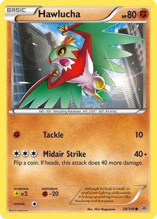 Hawlucha (39/108) Reverse Holofoil [XY: Roaring Skies] Pokemon Single Pokémon