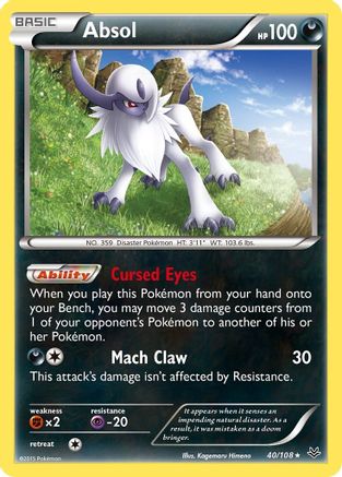 Absol (40/108) - [XY: Roaring Skies] Holofoil Pokemon Single Pokémon