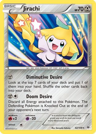 Jirachi (42/108) Holofoil [XY: Roaring Skies] Pokemon Single Pokémon