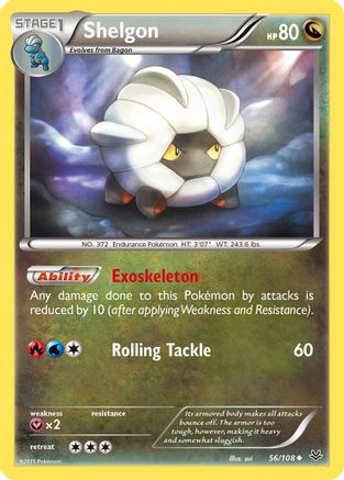 Shelgon (/108) Reverse Holofoil [XY: Roaring Skies] Pokemon Single Pokémon