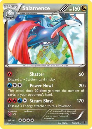 Salamence (57/108) Reverse Holofoil [XY Roaring Skies] Pokemon Single Pokémon