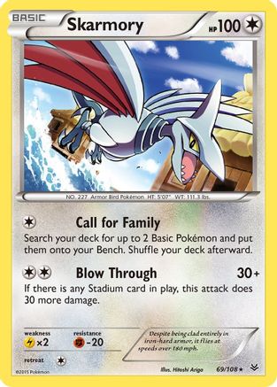 Skarmory (69/108) Reverse Holofoil [XY: Roaring Skies] Pokemon Single Pokémon