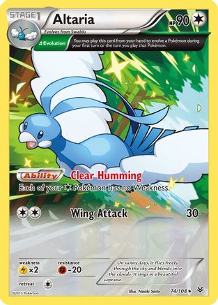 Altaria (74 Delta) (74/108) Reverse Holofoil [XY: Roaring Skies] Pokemon Single Pokémon