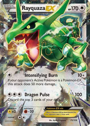 Rayquaza EX (75/108) Holofoil [XY: Roaring Skies] Pokemon Single Pokémon