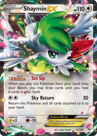 Shaymin EX (77/108) Holofoil [XY: Roaring Skies] Pokemon Single Pokémon