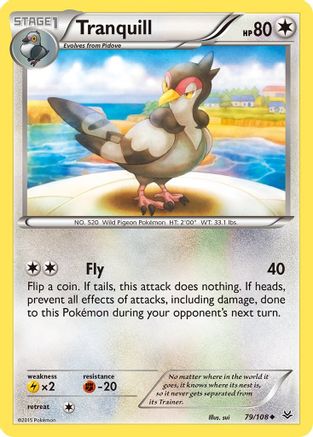 Tranquill (/108) Reverse Holofoil [XY: Roaring Skies] Pokemon Single Pokémon