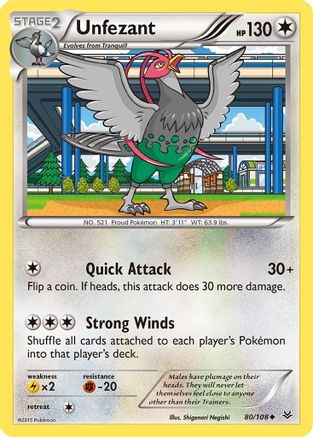 Unfezant (80) (/108) [XY: Roaring Skies] Pokemon Single Pokémon