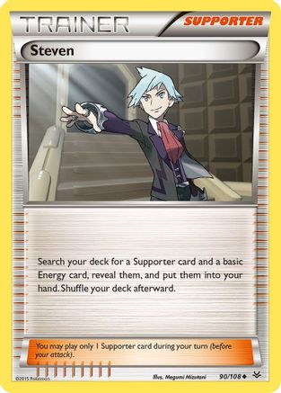 Steven (90/108) [XY: Roaring Skies] Pokemon Single Pokémon