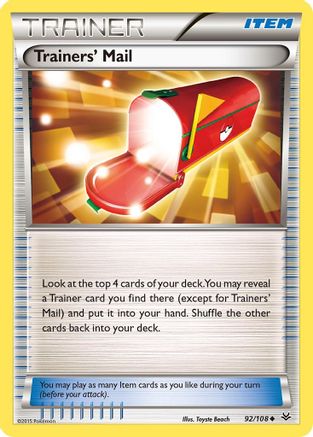 Trainers' Mail (92/108) [XY: Roaring Skies] Pokemon Single Pokémon