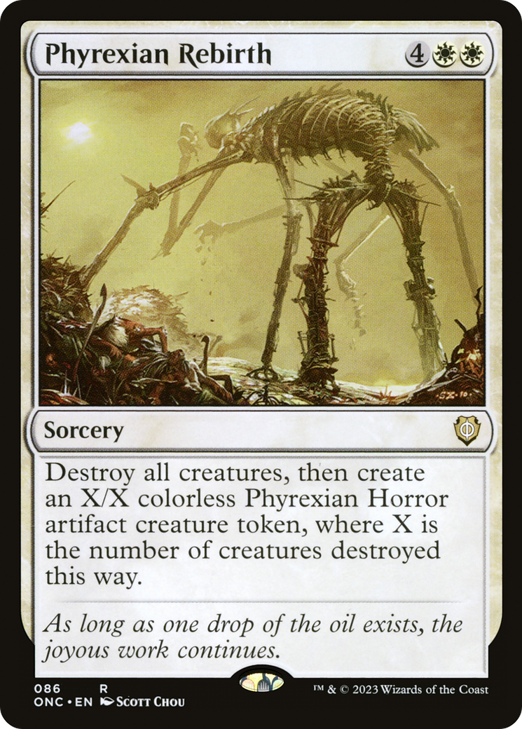 Phyrexian Rebirth (ONC-086) [Phyrexia: All Will Be One Commander] MTG Single Wizards of the Coast