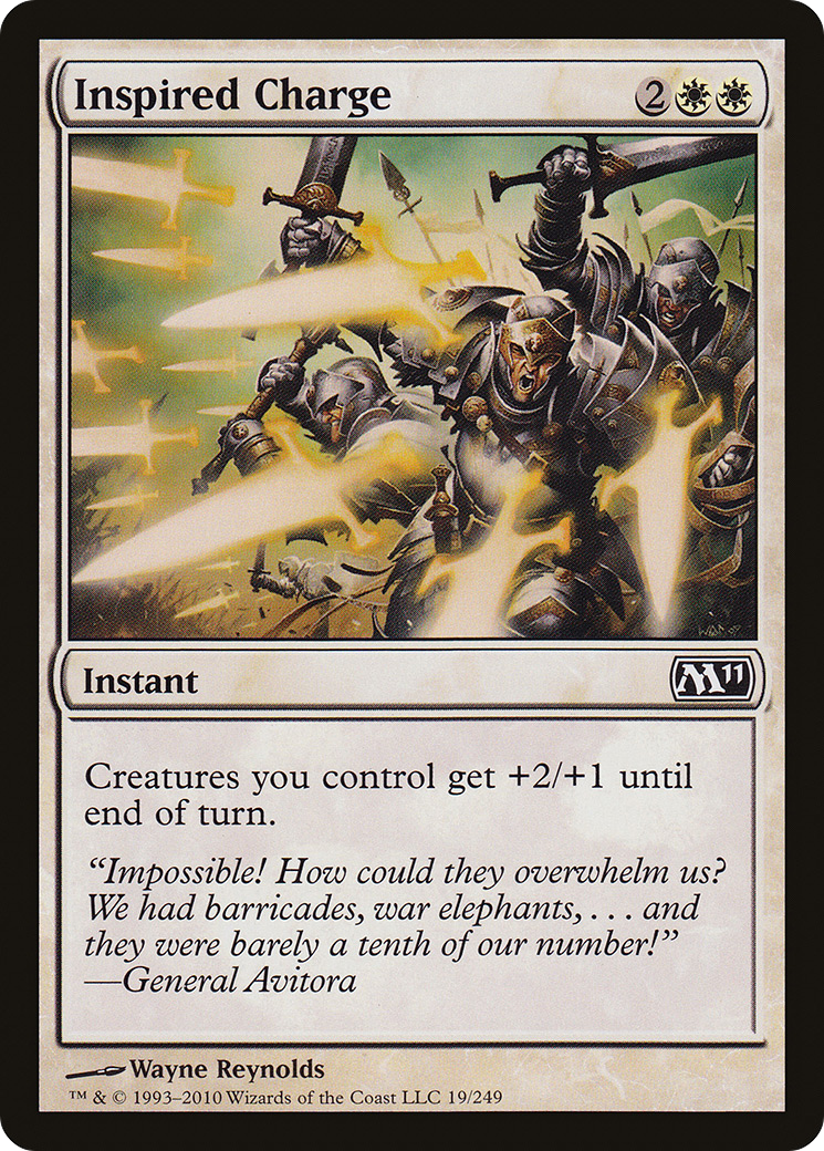 Inspired Charge (M11-019) [Magic 2011] MTG Single Wizards of the Coast