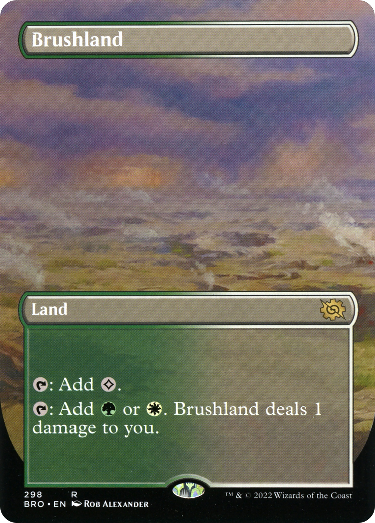 Brushland (BRO-298) [The Brothers' War] (Borderless) Foil MTG Single Wizards of the Coast