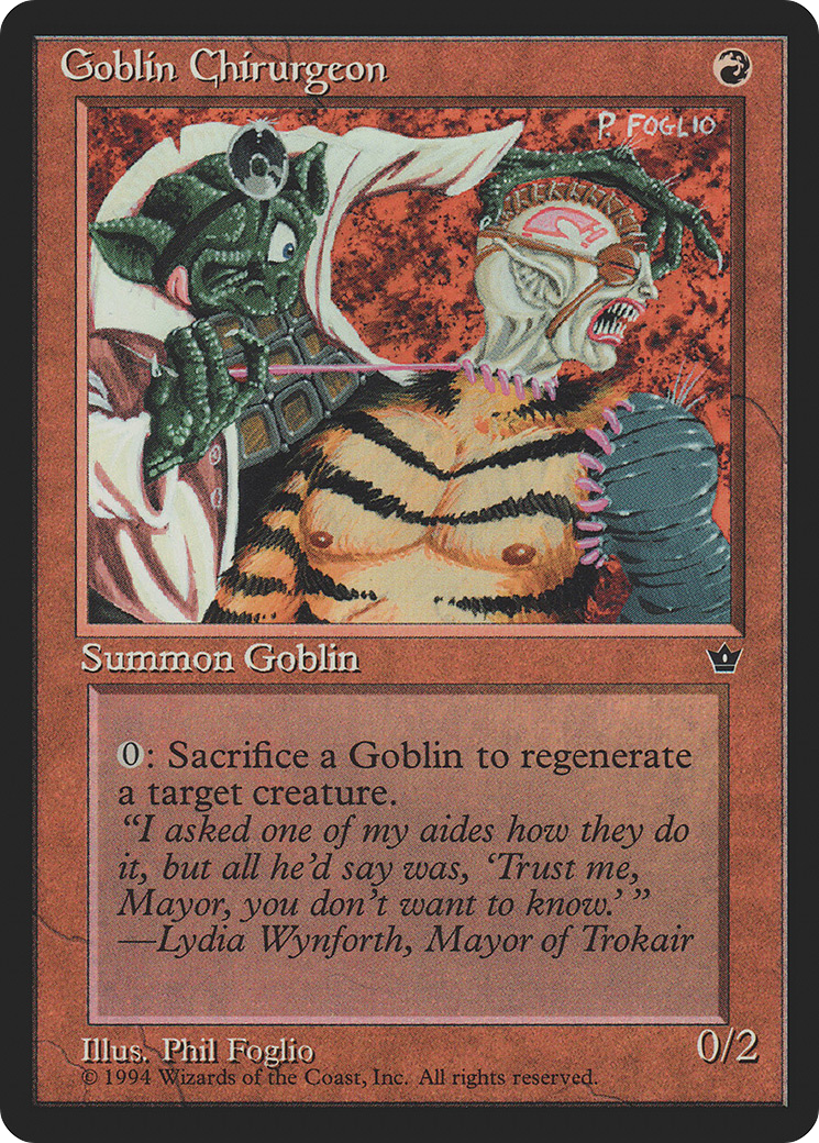 Goblin Chirurgeon (FEM-54B) [Fallen Empires] MTG Single Wizards of the Coast