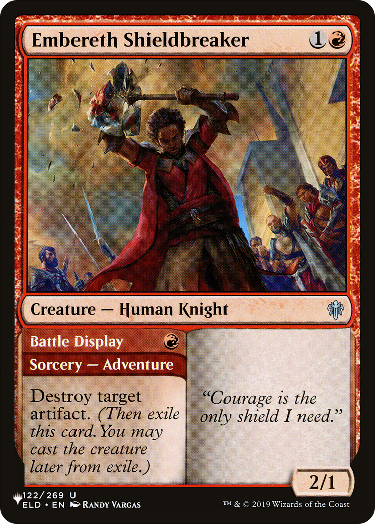 Embereth Shieldbreaker // Battle Display (LIST-ELD-122) [Mystery Booster] The List MTG Single Wizards of the Coast
