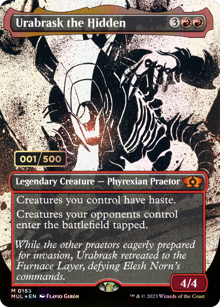 Urabrask the Hidden (MUL-153Z) [Multiverse Legends] (Showcase) (Borderless) Foil MTG Single Wizards of the Coast