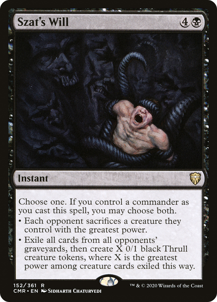 Szat's Will (CMR-152) [Commander Legends] MTG Single Wizards of the Coast