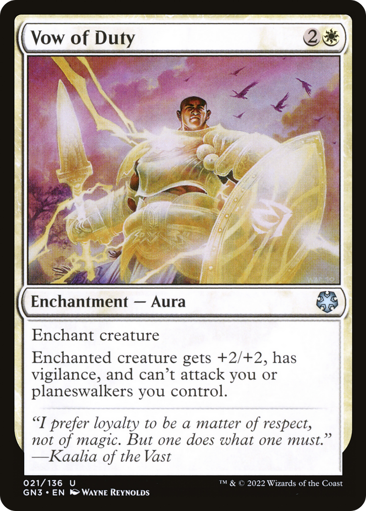 Vow of Duty (GN3-021) [Misc] Game Night: Free-for-All MTG Single Wizards of the Coast