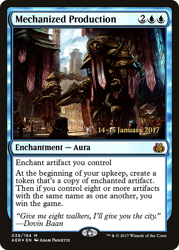 Mechanized Production (PRE-038) [Aether Revolt Promos] Foil MTG Single Wizards of the Coast