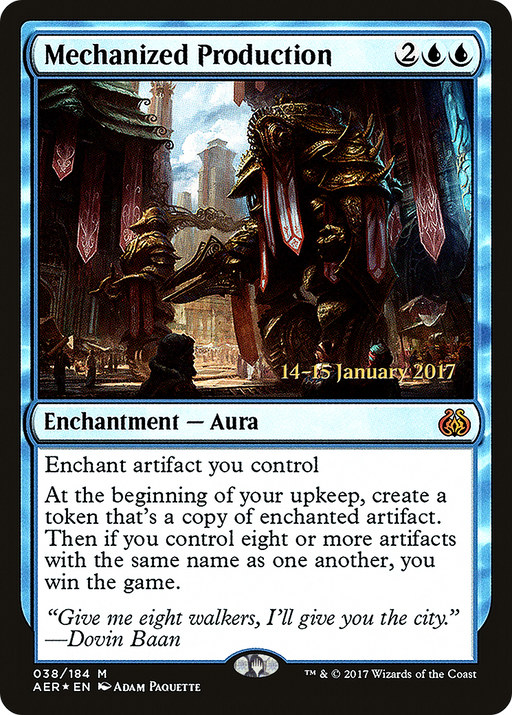 Mechanized Production (PRE-038) [Aether Revolt Promos] Foil MTG Single Wizards of the Coast