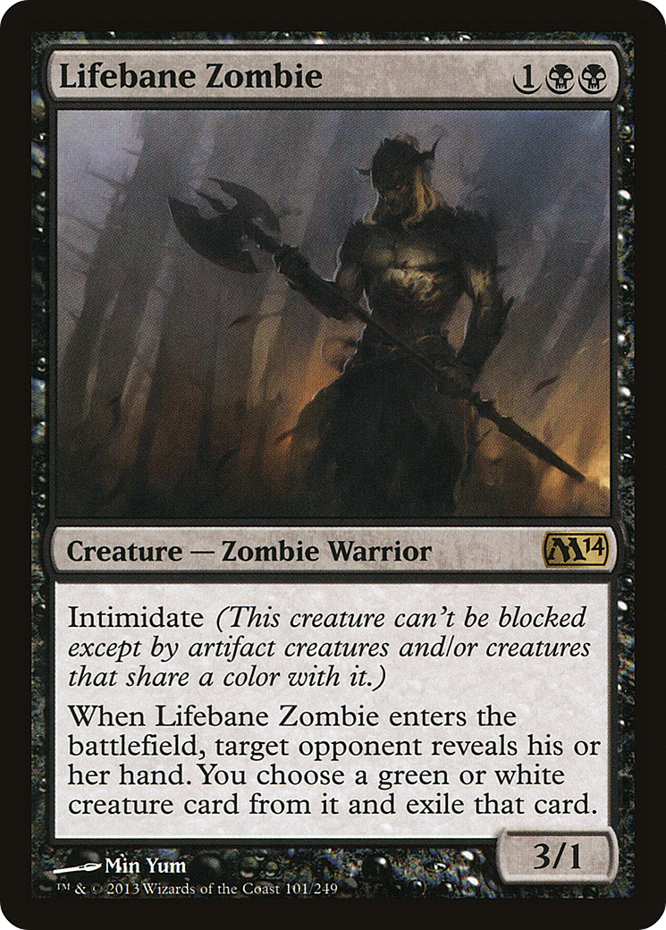 Lifebane Zombie (M14-101) [Magic 2014] MTG Single Wizards of the Coast
