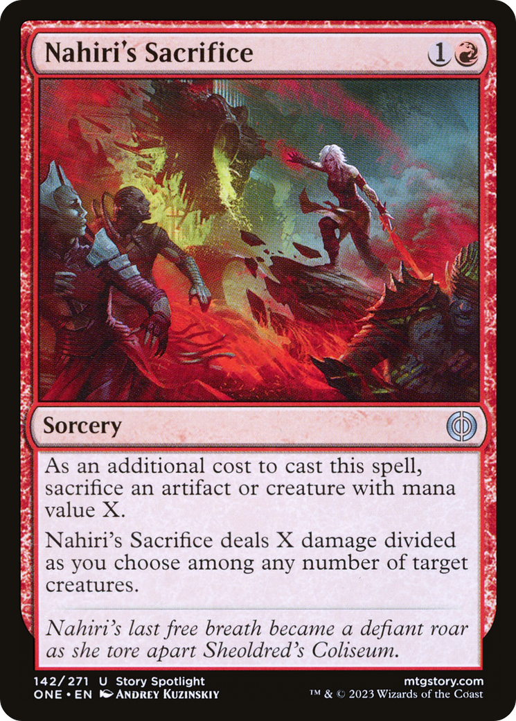 Nahiri's Sacrifice (ONE-142) [Phyrexia: All Will Be One] MTG Single Wizards of the Coast