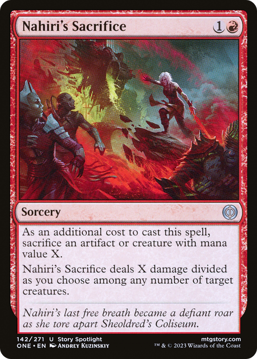 Nahiri's Sacrifice (ONE-142) [Phyrexia: All Will Be One] Foil MTG Single Wizards of the Coast