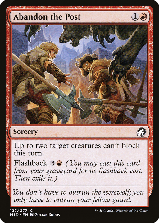 Abandon the Post (MID-127) [Innistrad: Midnight Hunt] Foil MTG Single Wizards of the Coast