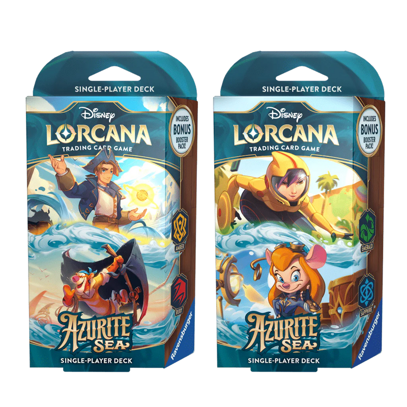 Disney Lorcana: Azurite Sea - Starter Deck (Set of 2) Lorcana Sealed Ravensburger