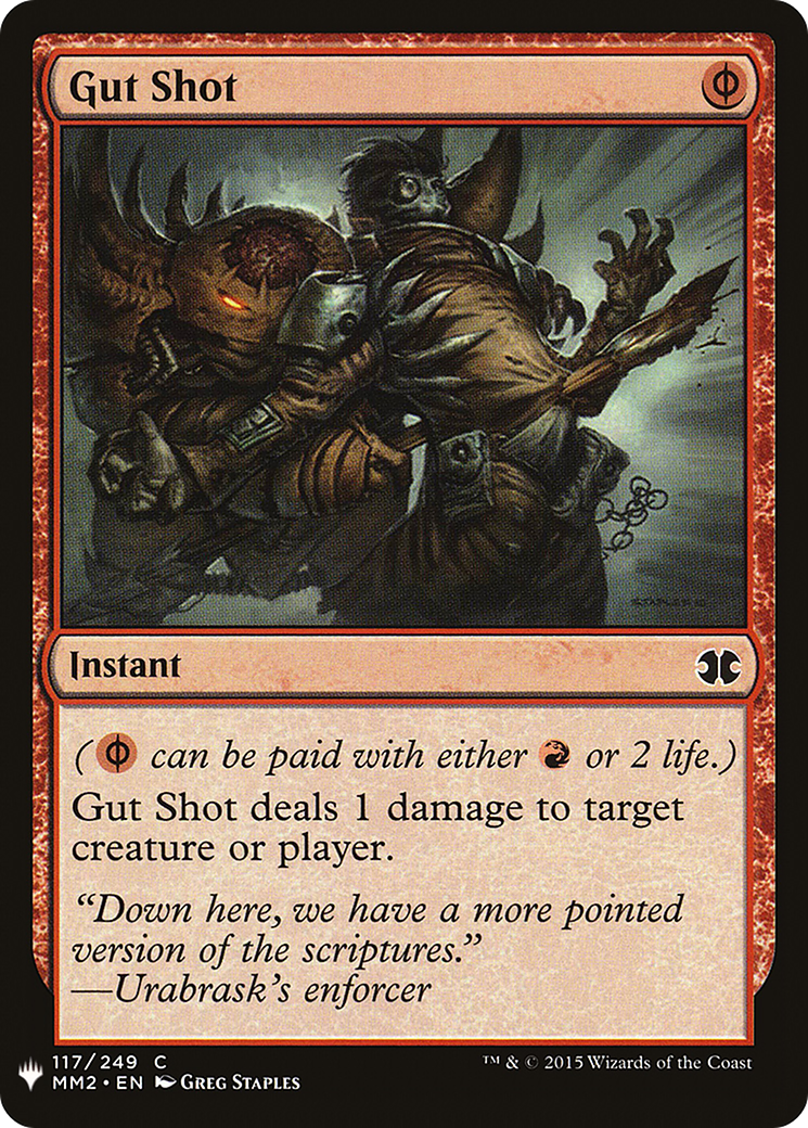 Gut Shot (LIST-117) [Mystery Booster] The List MTG Single Wizards of the Coast