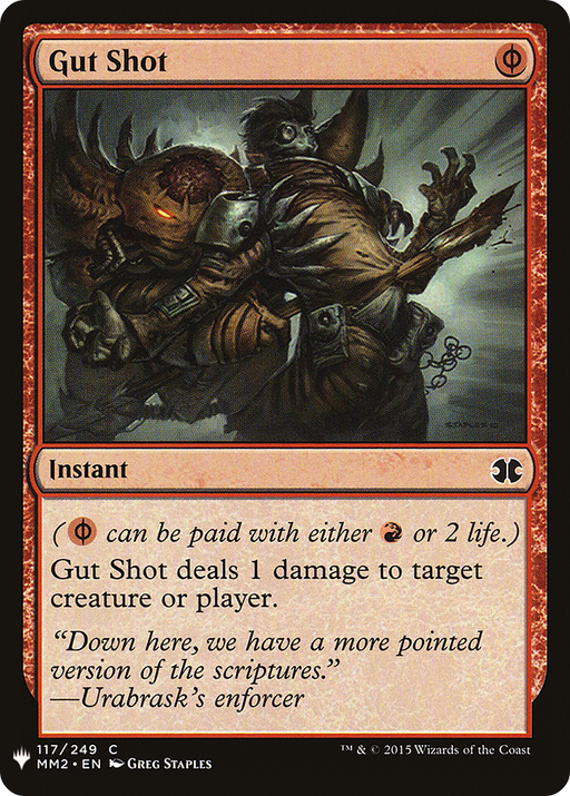 Gut Shot (LIST-117) [Mystery Booster] The List MTG Single Wizards of the Coast