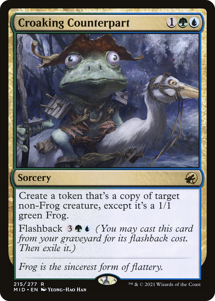 Croaking Counterpart (MID-215) [Innistrad: Midnight Hunt] Foil MTG Single Wizards of the Coast