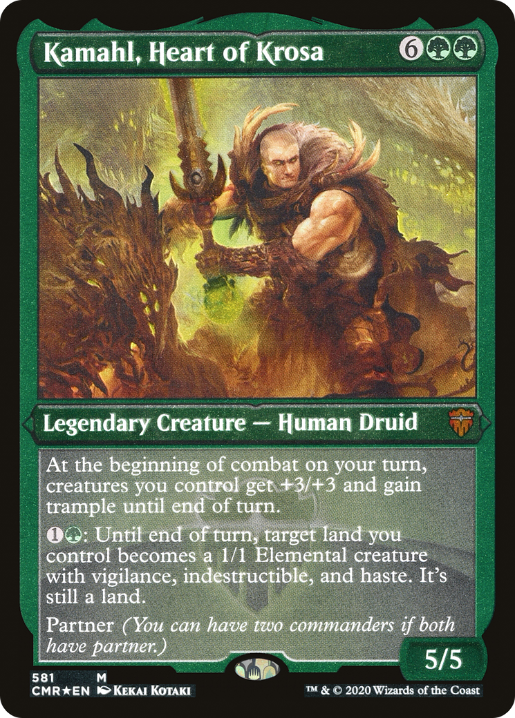 Kamahl, Heart of Krosa (Foil Etched) (CMR-581) [Commander Legends] Foil MTG Single Wizards of the Coast