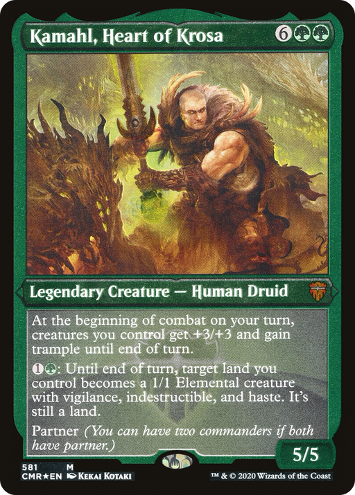 Kamahl, Heart of Krosa (Foil Etched) (CMR-581) [Commander Legends] Foil MTG Single Wizards of the Coast