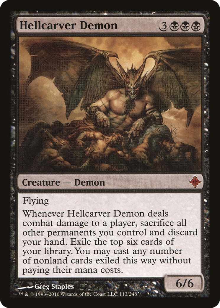 Hellcarver Demon (ROE-113) [Rise of the Eldrazi] MTG Single Wizards of the Coast