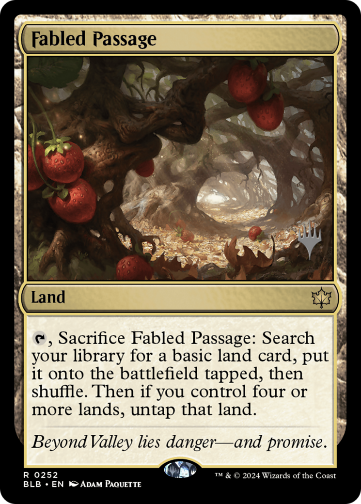 Fabled Passage (PPBLB-252) [Bloomburrow Promos] Foil MTG Single Wizards of the Coast