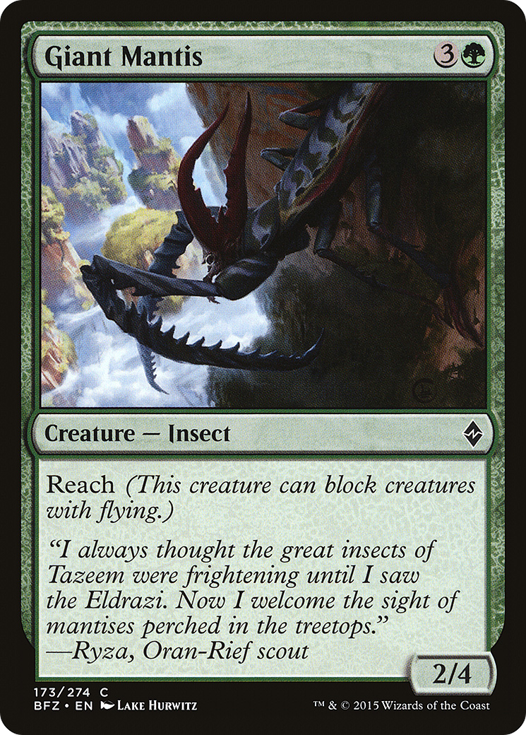 Giant Mantis (BFZ-173) [Battle for Zendikar] MTG Single Wizards of the Coast