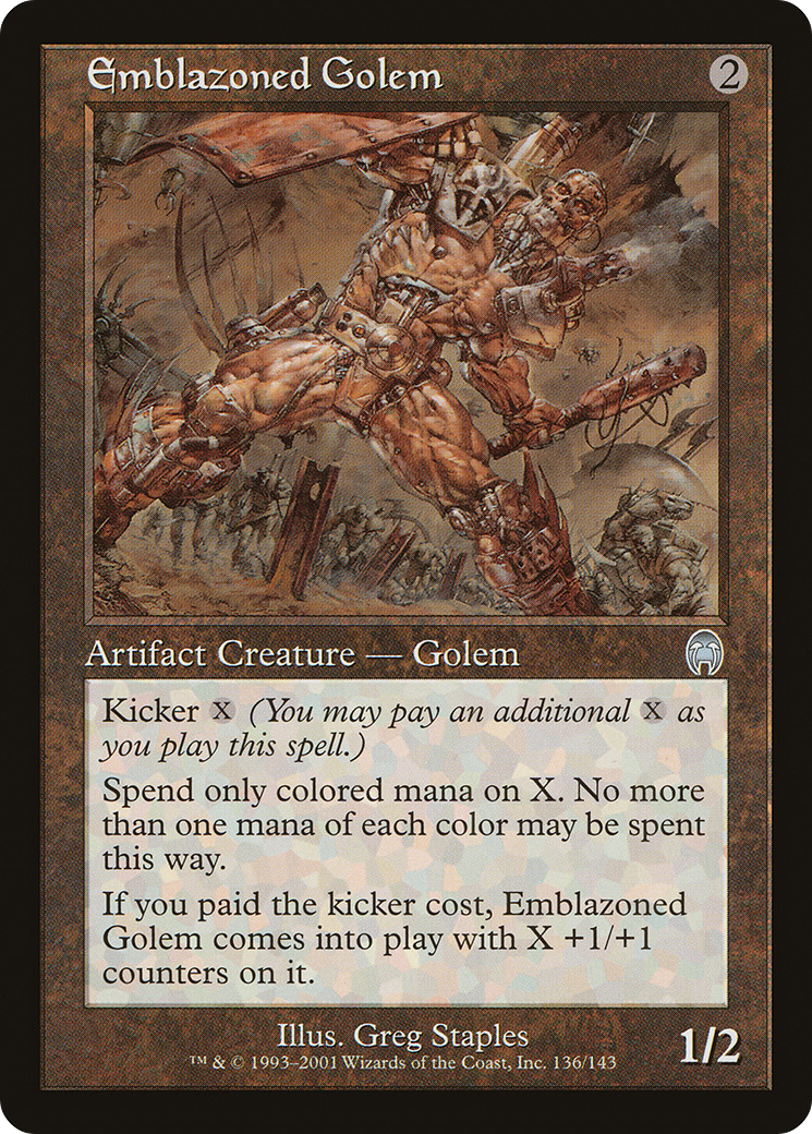 Emblazoned Golem (APC-136) [Apocalypse] MTG Single Wizards of the Coast