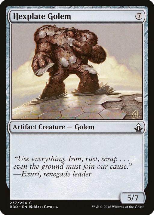 Hexplate Golem (BBD-237) [Battlebond] Foil MTG Single Wizards of the Coast