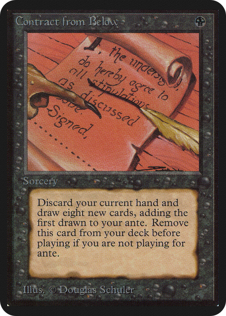 Contract from Below (LEA-096) [Oldschool] Limited Edition Alpha MTG Single Wizards of the Coast
