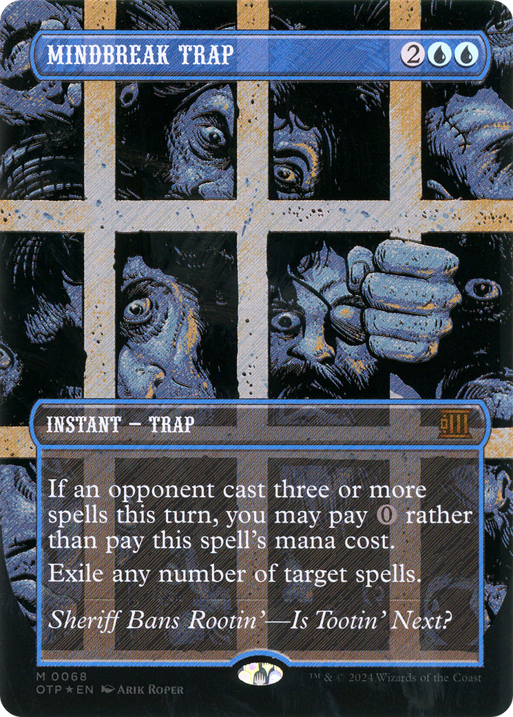 Mindbreak Trap (Textured Foil) (OTP-068) [Breaking News] (Borderless) Foil MTG Single Wizards of the Coast