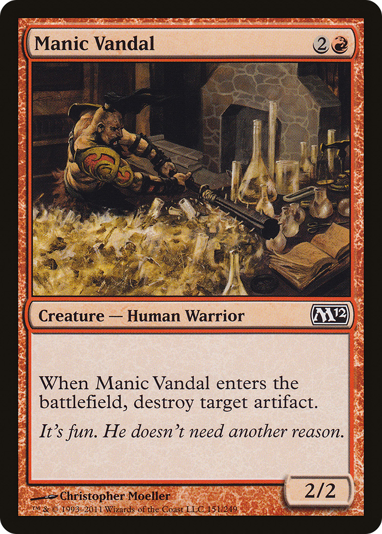 Manic Vandal (M12-151) [Magic 2012] Foil MTG Single Wizards of the Coast