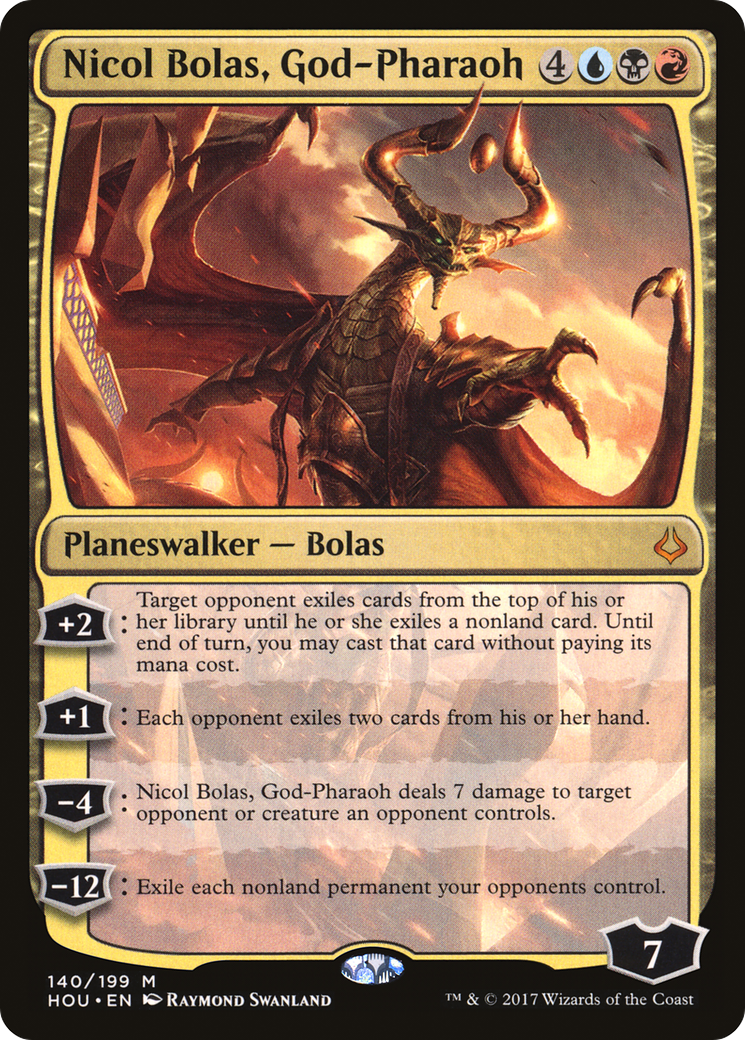 Nicol Bolas, God-Pharaoh [Hour of Devastation] MTG Single Magic: The Gathering