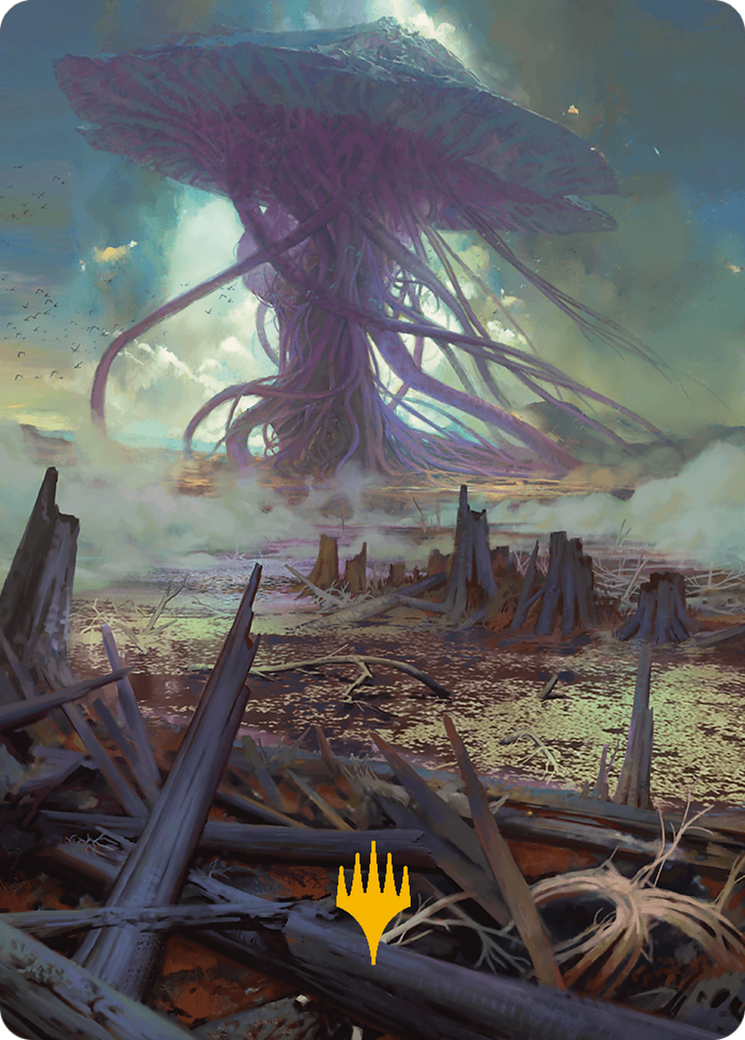 Swamp Art Card (Gold-Stamped Planeswalker Symbol) [Art Series] Modern Horizons 3 MTG Single Magic: The Gathering