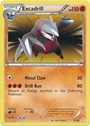 Excadrill (#17 Non-Holo) () [BW: Trainer Kit Excadrill & Zoroark] Pokemon Single Pokémon
